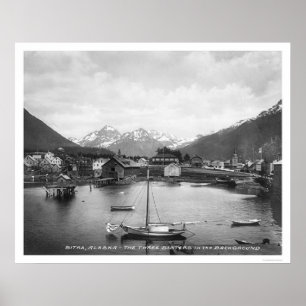 Drei Schwester-Berge Sitka 1912 Poster