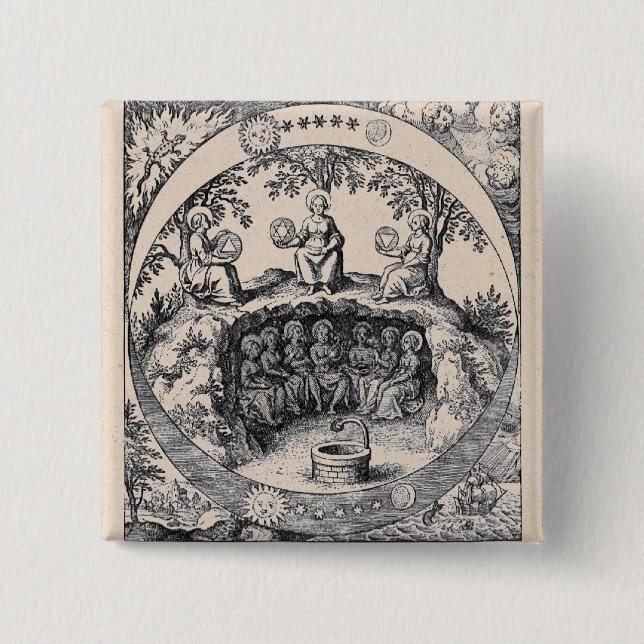 Drei Schwestern der Alchemie Button (Vorderseite)