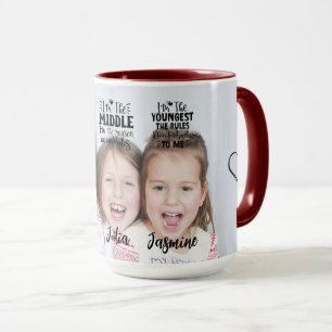 Drei Schwestern Schwester Zitate Porträt Typografi Tasse