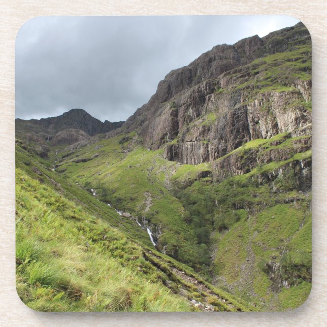 Drei Schwestern von Glencoe, Berge, Schottland Getränkeuntersetzer (Vorderseite)