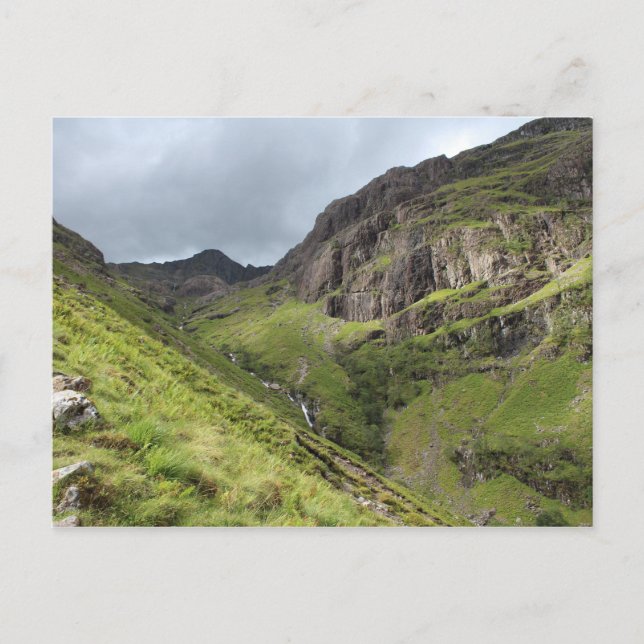 Drei Schwestern von Glencoe, Berge, Schottland Postkarte (Vorderseite)