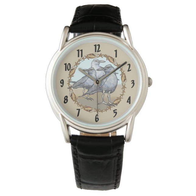 Drei Seagulus-Uhr Armbanduhr (Vorderseite)