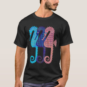 Drei Seepferdchen in verschiedenen Farben T-Shirt