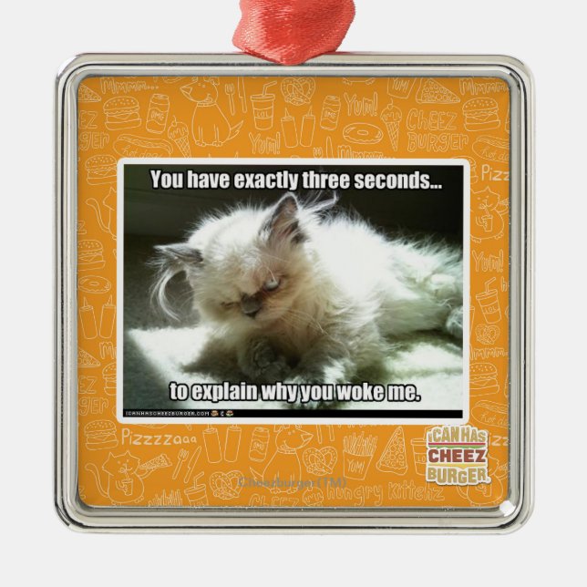 Drei Sekunden Silbernes Ornament (Vorne)