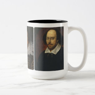 Drei Shakespeare-Porträt-Tasse Zweifarbige Tasse