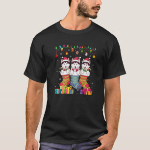 Drei sibirische Husky-Hunde in Sock Funny Boys Gir T-Shirt