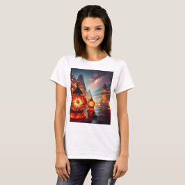 drei Signalleuchten mit dem Wort Blume T-Shirt