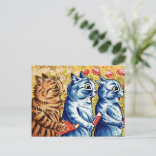 Drei singende Katzen von Louis Wain Postkarte