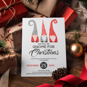 Drei skandinavische Gnome Weihnachtsfeier Einladung
