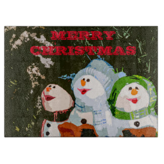 Drei Snowmen Weihnachtsschneider Schneidebrett