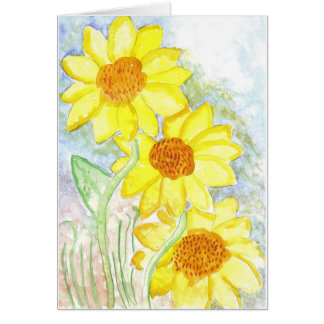 Drei Sonnenblumen