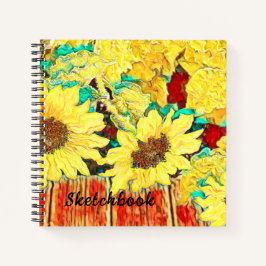 Drei Sonnenblumen Notizbuch