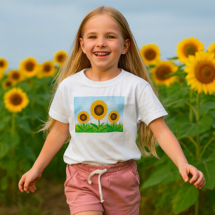 Drei-Sonnenblumen-T-Shirt T-Shirt