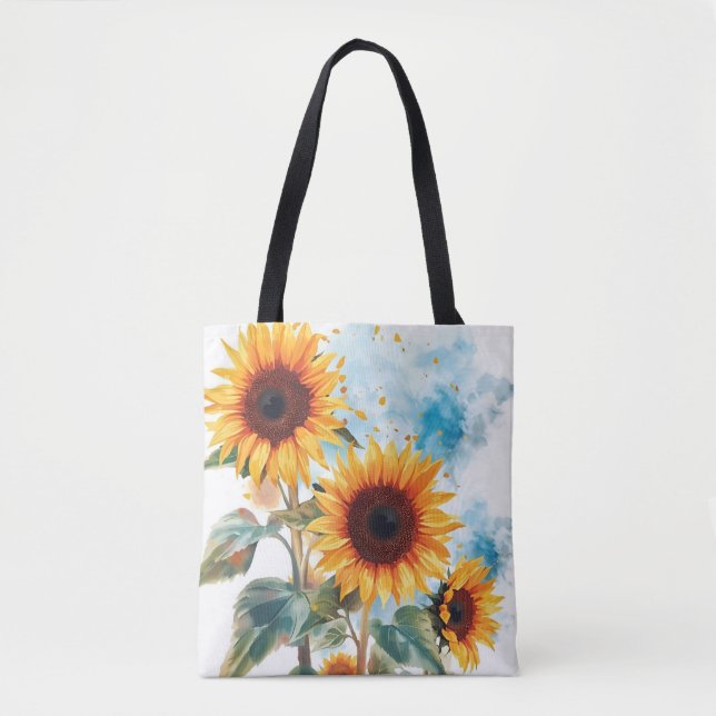 Drei Sonnenblumen Tasche (Vorderseite)