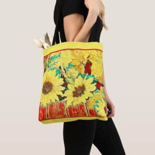 Drei Sonnenblumen Tasche
