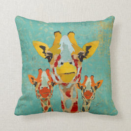 Drei spähendes Giraffen MoJo Kissen