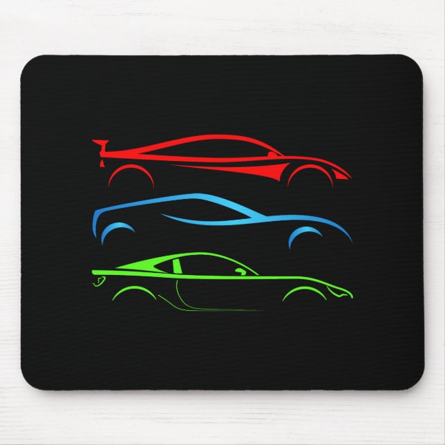 Drei Sportwagen Mousepad (Vorne)