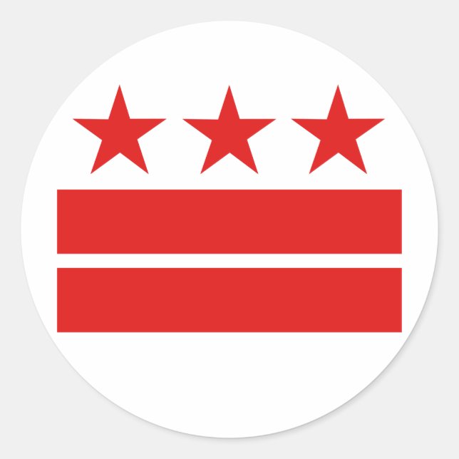 Drei Sterne 2 Bars Runder Aufkleber (Vorderseite)