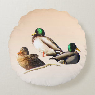 Drei Stockenten-Enten-rundes Wurfs-Kissen Rundes Kissen