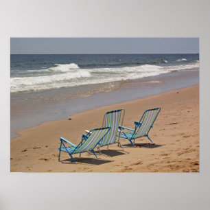 Drei Strand-Stühle - besonders angefertigt Poster