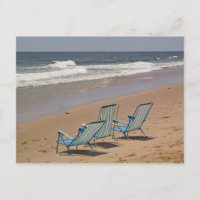 Drei Strandstühle Postkarte