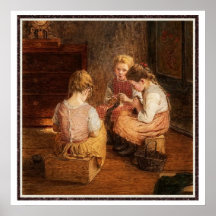 Drei Strickmädchen von Walter Firle