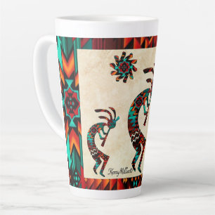 Drei Südwesten Kokopelli Latte Tasse