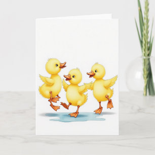 Drei süße Küken Splash Card Karte