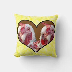 drei Sussex Chickens im Herzen, Kissen