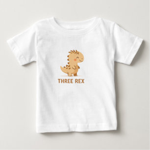 Drei T-Rex-Kaffeeliebhaber – Süßes Dinosaurier-Caf Baby T-shirt