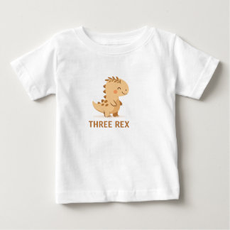 Drei T-Rex-Kaffeeliebhaber – Süßes Dinosaurier-Caf Baby T-shirt