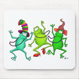 Drei tanzende Frösche Mousepad