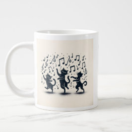 Drei tanzende Katzen. Jumbo-Tasse