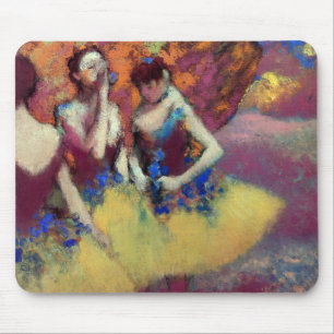 Drei Tänzer in Gelb Röcken von Degas Mousepad