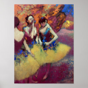 Drei Tänzer in Gelben Röcken von Degas Poster