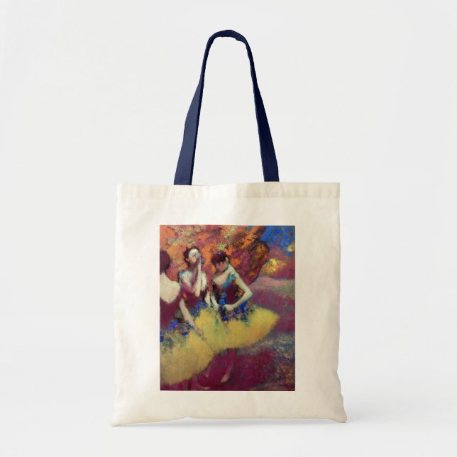 Drei Tänzer in Gelben Röcken von Degas Tragetasche (Vorne)
