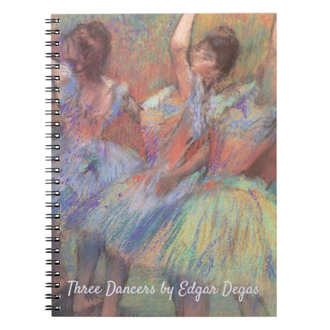 Drei Tänzer von Edgar Degas, Vintage Ballettkunst Notizblock (Vorderseite)