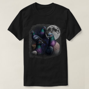 Drei Tauben Retro Vintage Mond Taube T-Shirt