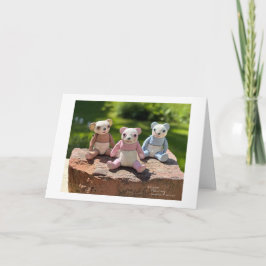 Drei Teddies Karte