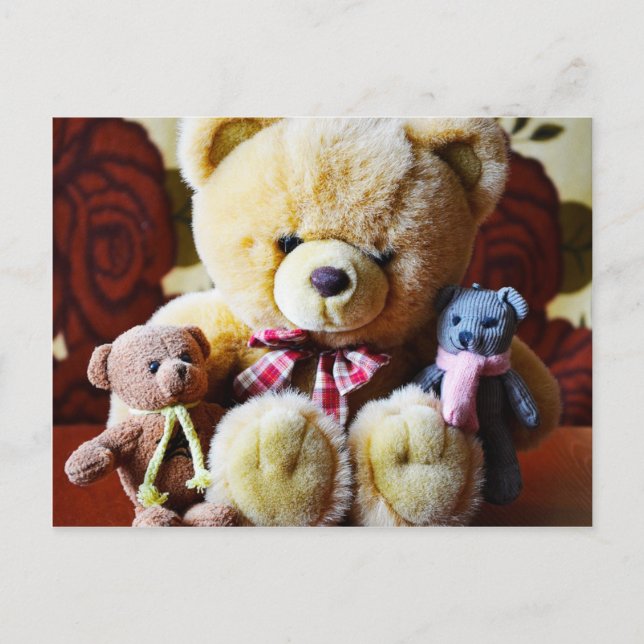 Drei Teddy Bears Postkarte (Vorderseite)