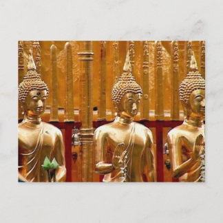 Drei thailändische Buddhas Postkarte