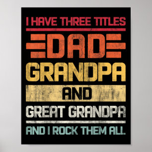 Drei Titel Vater Großvater und Amp; Großvater und Poster