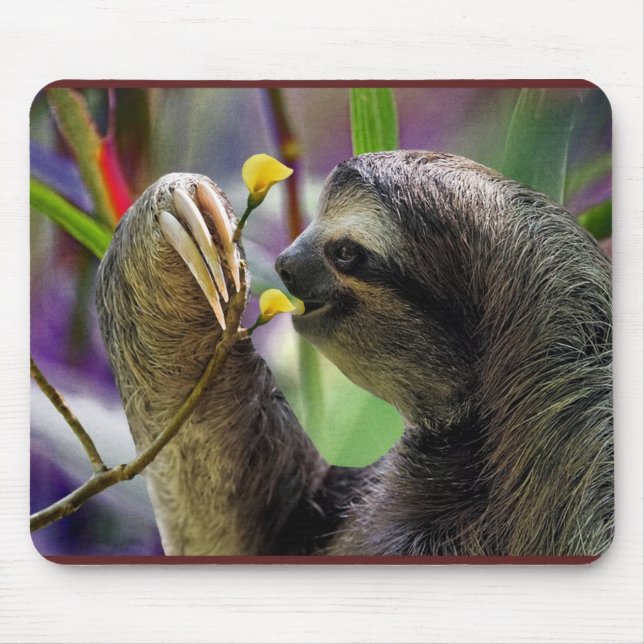 Drei-Toed Baum-Trägheit Mousepad (Vorne)