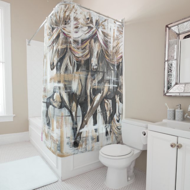 Drei Tölter Braun Duschvorhang (Beispiel)