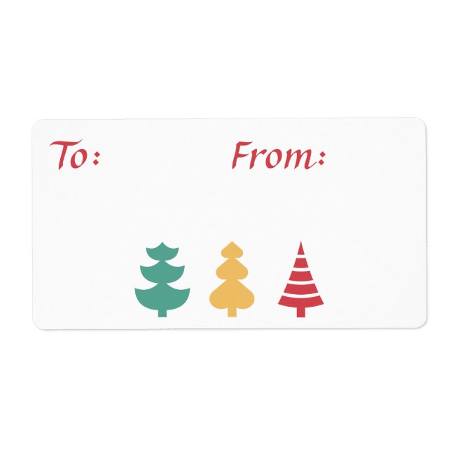 Drei Tree-Geschenketiketten (Vorne)