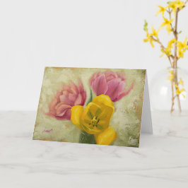 Drei Tulips Leere Begrüßung und Notecard Karte