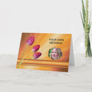 Drei Tulpen Fotokarte Karte