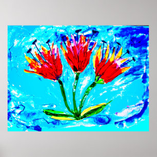 Drei Tulpen Poster