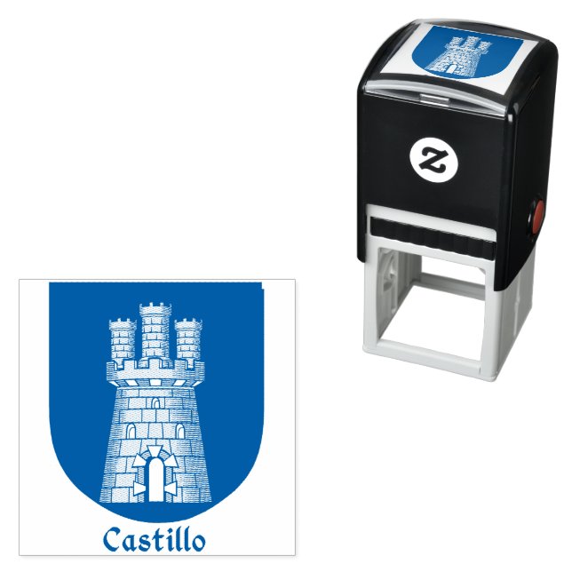 Drei Türme Turret Castillo Spanien Nachname Permastempel (Beispiel)