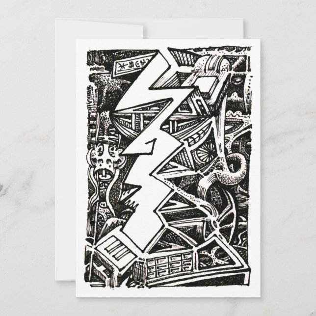 Drei Viertel Flachkarte (Vorderseite)